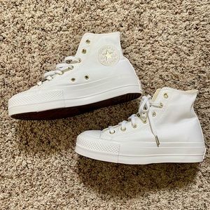 Converse high top platform sneakers
